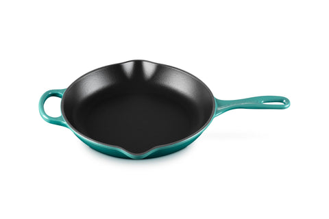 Le Creuset Enameled Cast Iron Signature Round Skillet, 10.25", Riviera