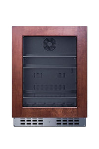 Summit 24" Refrigerator, 4.63 cu.ft. Capacity, Built-In Refrigerator, ADA Compliant, Glass Door, Panel Ready* - AL57GPNR *Panel Not Included