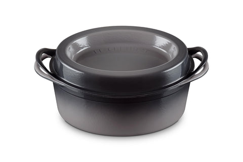 Le Creuset Enameled Cast Iron Traditional Oval Doufeu, 7.25 qt., Oyster