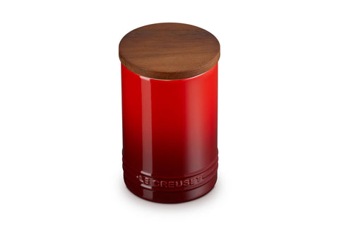Canister with Wood Lid - Cerise 26 oz.