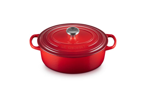Le Creuset Enameled Cast Iron Signature Oval Dutch Oven, 2.75 qt., Cerise
