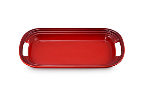Le Creuset Stoneware Serving Platter, 14 in., Cerise