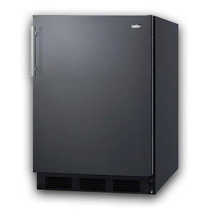 Summit 24" Refrigerator-Freezer, Black-CT663BKADA