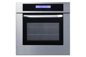 Summit 24" Wide Electric Wall Oven, Brushed Stainless Steel, ADA Compliant, 208-240V- SEW24SSX