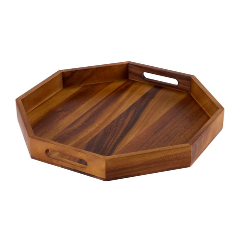 Octagon Serving Tray - 13 Inch - Solid Bottom