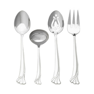 Ginkgo International Leaf 4-Piece Stainless Steel Hostess Serving Set