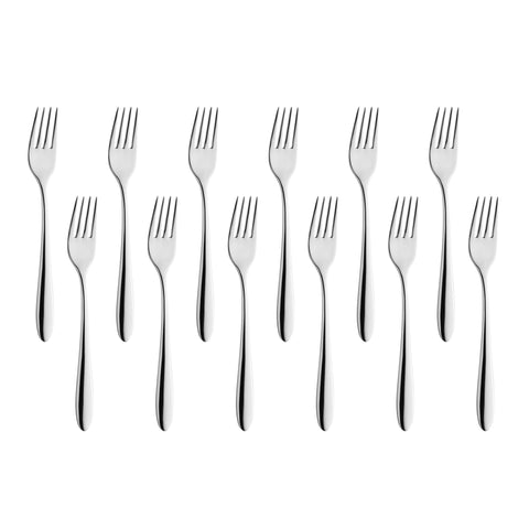 Amefa Cuba Cake Forks, 18/10 Stainless Steel, 5.87 inch, Set of 12