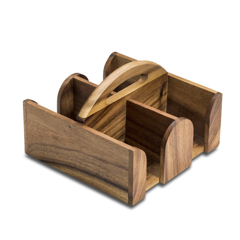 Kalmar Home Acacia Wood Coffee Mug Caddy