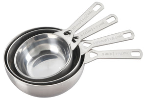 Le Crueset Measuring Cups, Silver, Set of 4