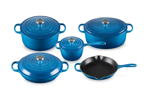 Le Creuset Enameled Cast Iron Signature, 9-Piece Cookware Set, Marseille