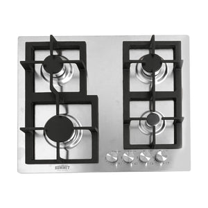 Summit 24” 4-Burner Built-In Gas Cooktop, Stainless Steel - GCJ4SS