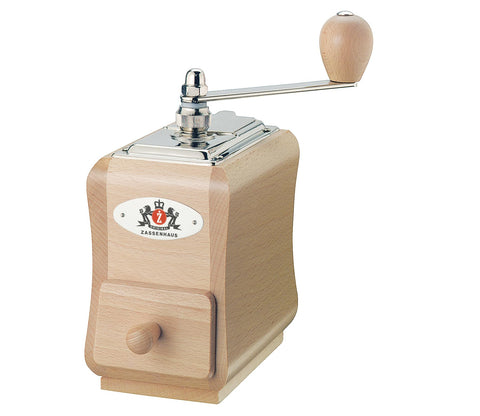 Zassenhaus - 40098 Zassenhaus Santiago Coffee Mill Grinder Beech Wood, 5.5 x 3.5 x 7.8, Natural varnish