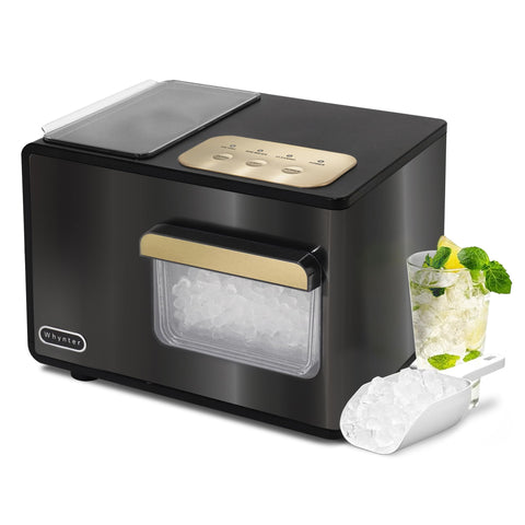 Whynter Nugget Ice Maker, 40 lb Per Day, Black Stainless Steel, IBX-388BG