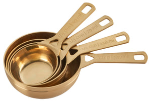 Le Crueset Measuring Cups, Gold, Set of 4