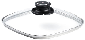 Swiss Diamond Square Heat Tempered Glass Lid, 8 by 8-Inch Dishwasher and Oven Safe with Adjustable Steam Vent