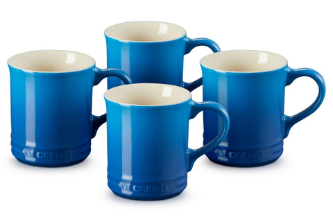 Le Creuset Stoneware Vancouver Mug, Set of 4, 14 oz. each, Marseille