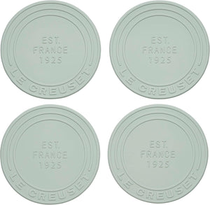 Silicone Coasters (est. 1925) - Sea Salt Set of 4 - 4" diameter
