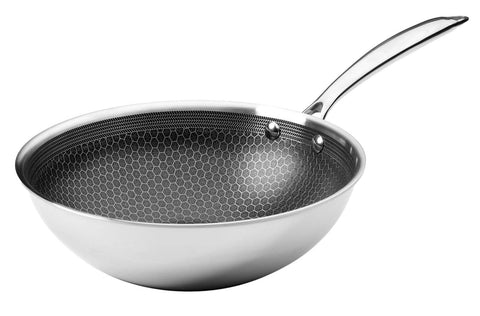 Black Cube Quick Release Chef's Pan - 9.5-Inch/2.5 Quart Stainless Steel Deep Induction Frying Pan - Kitchen Cookware - Induction Cookware