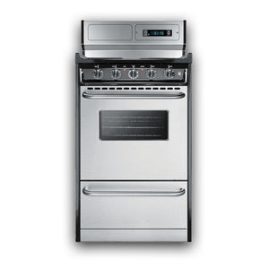 Summit 20” Electric Range, 220V Electric Coil Burners, 2.46 cu.ft. Oven, ADA Complaint, Stainless Steel-TEM130BKWY