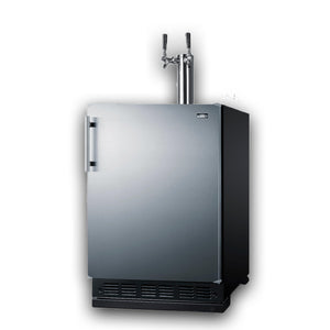Summit 24" Undercounter Kegerator, Dual Tap Kit, Stainless Steel - SBC7BRS