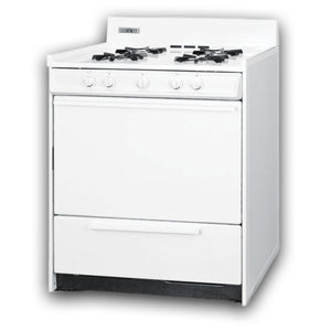 Summit 30" Gas Range, White - WNM2107