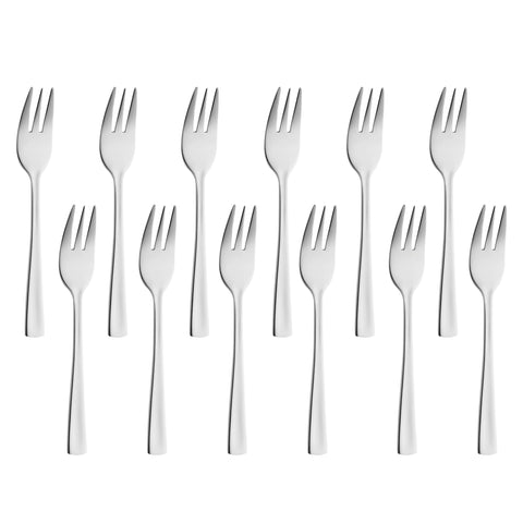 Amefa Atlantic Cake Forks, 18/10 Stainless Steel, Mirrored Finish, 5.88 Inch, Set of 12