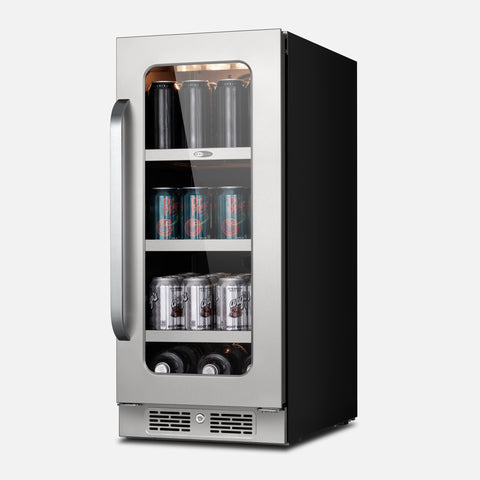 Whynter 15" Undercounter Beverage Refrigerator, 128 Can, BSR-080SB
