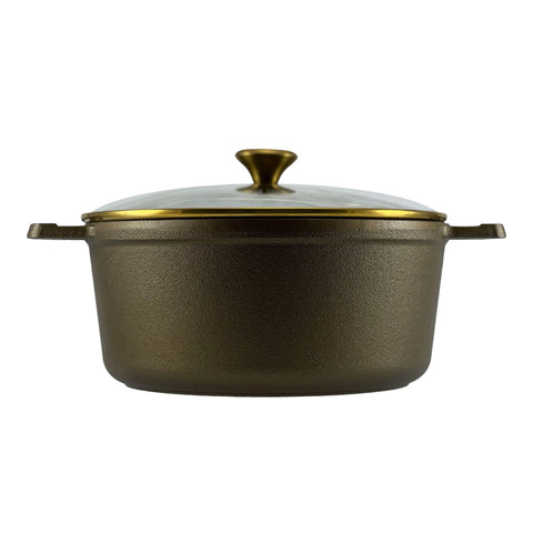 Big Kitchen?x?Old Mountain Exclusive Pre-Seasoned 5 Quart Cast Iron Dutch Oven Saucepan with Smooth Polished Cooking Surface Oven Safe Stovetop & Grill Friendly Cookware (13.25" x 10.25" x 6.5")