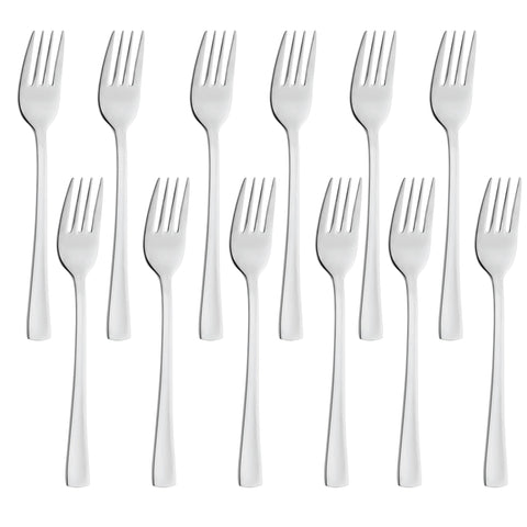Amefa Atlantic Table Fork, 18/0 Stainless Steel, Mirrored Finish, 7.4 Inch, Set of 12