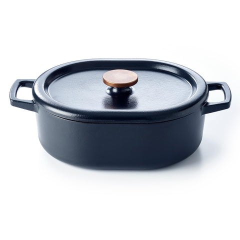 Alva Nori Enameled Cast Iron Round Dutch Oven with Lid, 5-Qt