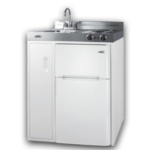 Summit 30" Wide All-In-One Kitchenette, White- C30EL