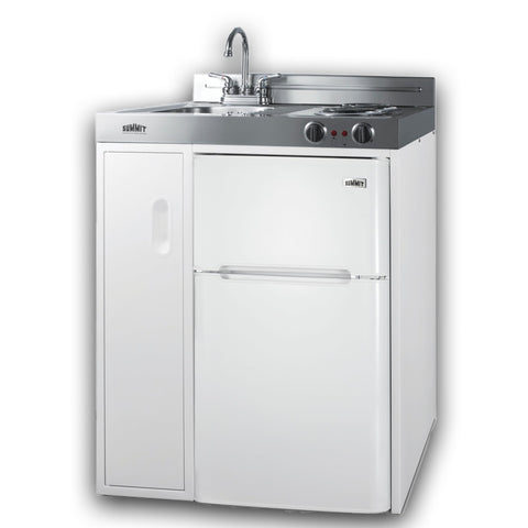 Summit 30" Wide All-In-One Kitchenette, White- C30EL