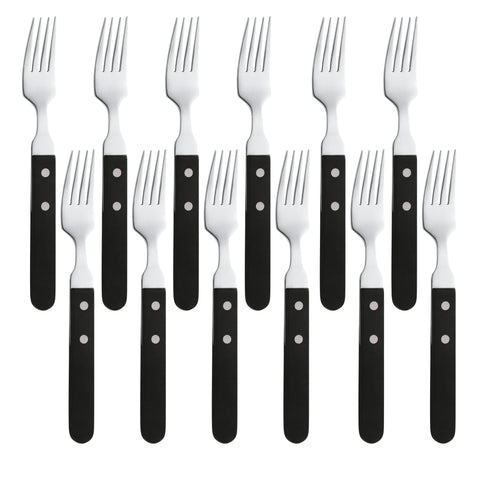Amefa Black Pizza Steak - 12 steak forks