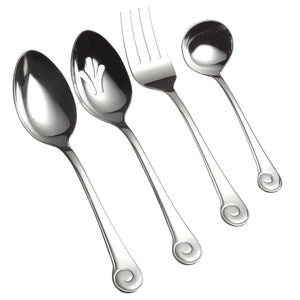 Ginkgo International Sanibel Surf 4-Piece Stainless Steel Hostess Set