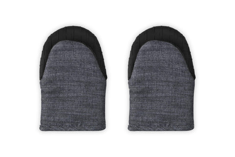 Set of 2 Mini Oven Mitts 8 In Noir