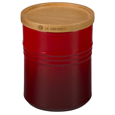 Stoneware Storage Canister with lid 2.5 qt. - Cerise