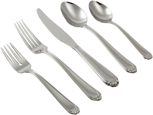 Ginkgo International Bonnie 20-Piece Stainless Steel Flatware Place Setting, Service for 1