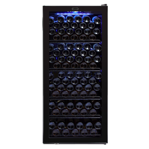 Whynter Wine Refrigerator, 120 Bottle, Freestanding, Black, FWC-1201BB