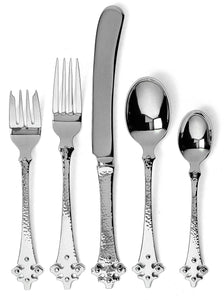 Ginkgo International Celtic 5-Piece Stainless Steel Flatware Place Setting, Service for 1,Silver