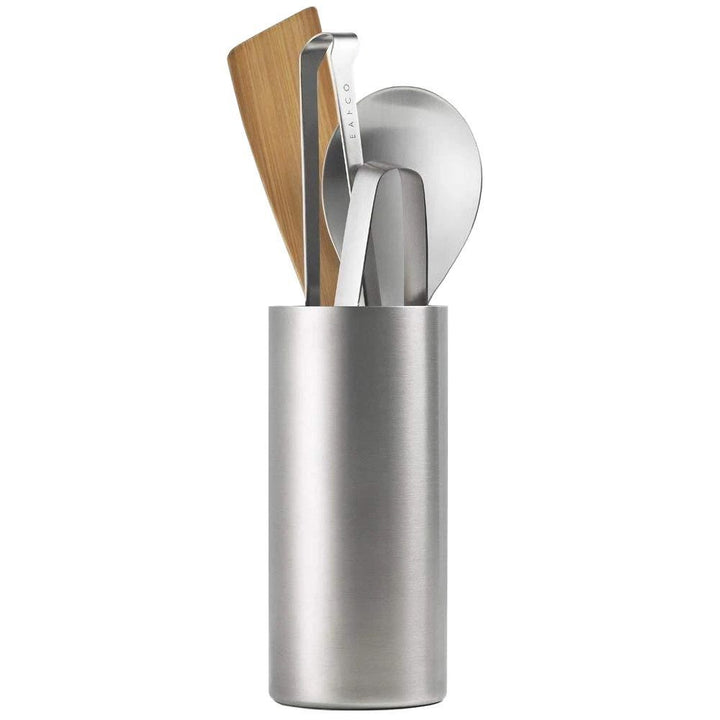Ginkgo International Yoshikawa stainless kitchen tools in a utensil holder