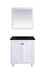 Laviva Odyssey - 30 - White Cabinet Matte Black Viva Stone Solid Surface Countertop