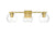 Living District Juelz 3 Light Brass and Clear Bath Sconce
