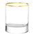 Stolzle Lausitz New York Bar D.O.F. Glass  Set of 6 with Gold Rim