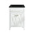 Laviva Wimbledon - 24 - White Cabinet Matte Black Viva Stone Solid Surface Countertop
