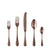 Mepra 30281116C Vintage Bronzo Place Setting – [5 Piece Set], Polished Copper Finish, Dishwasher Safe Cutlery for Fine Dining