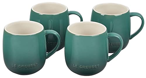 Le Creuset 14 oz. Set of 4 Sea Salt Stoneware Mugs