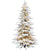 Fraser Hill Farm Pine Valley Flocked Christmas Tree, 6.5 Feet Tall, Snowy Xmas Tree with Easy to Connect, White Incandescent Smart Lights, Modern and Realistic Faux Christmas Tree