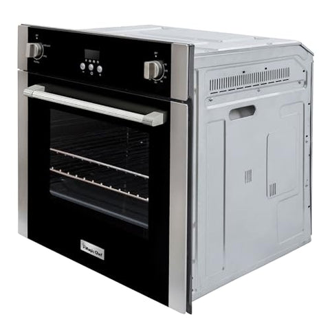 Magic Chef Single Electric Wall Oven w/ Convection Feature, Wall-Mounted Convection Oven for Cooking & Baking, 24", 2.2 Cubic Feet, Stainless Steel