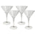 ARTLAND Cambria 8 Ounce Clear Martini Bar Glass, Set of 4