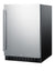 Summit SPR627OS Outdoor Built-In Undercounter All-Refrigerator with Glass Shelves and Lock, 24&quot;, Stainless Steel/Black